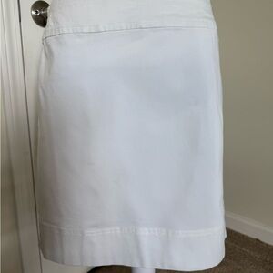 Talbots White Knee-Length Pencil Skirt